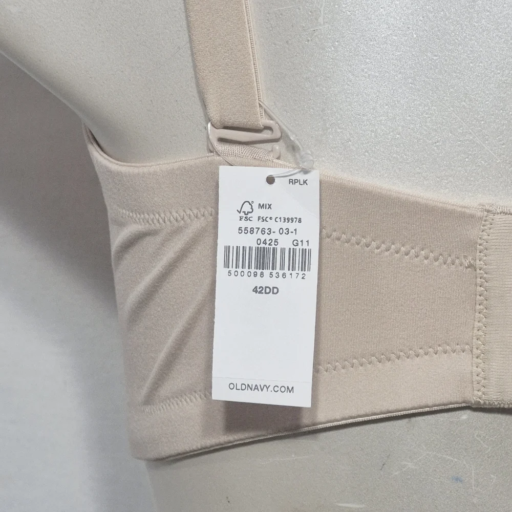 42DD Old Navy Smoothing Full-Coverage‎ Underwire Bra Beige NWT
